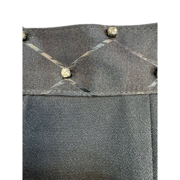 St. Anthony Evening  2-Piece Womens Suit Set Size 10 Black Embellished Collar Cu - Picture 14 of 16